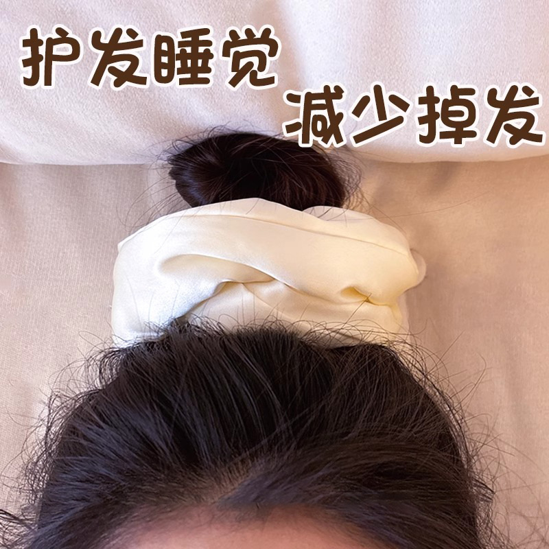 2025 nueva mujer otoño invierno francés tela retrógrada anillo de cabello intestino grueso sensación de alta seda anillo de cabello gran joyas de cabello