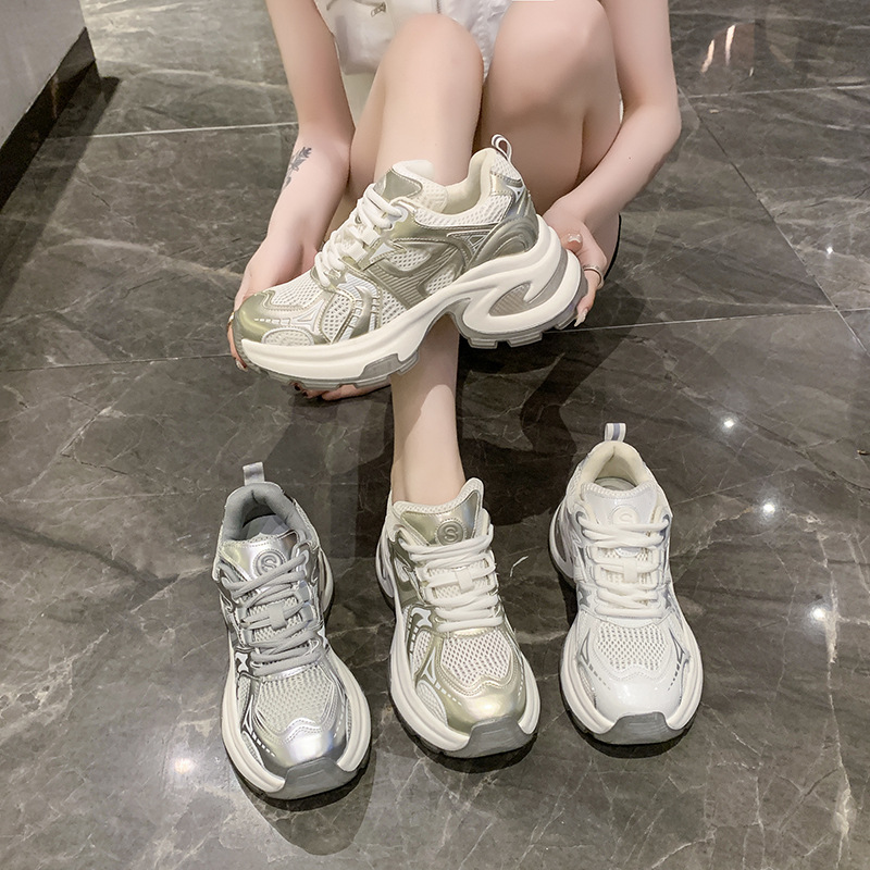 Madre de uva ~ Hardcore Power CG Calzado deportivo ligero, malla transpirable, suela gruesa, zapatos de papá aumentados, mujer 2025 nuevo