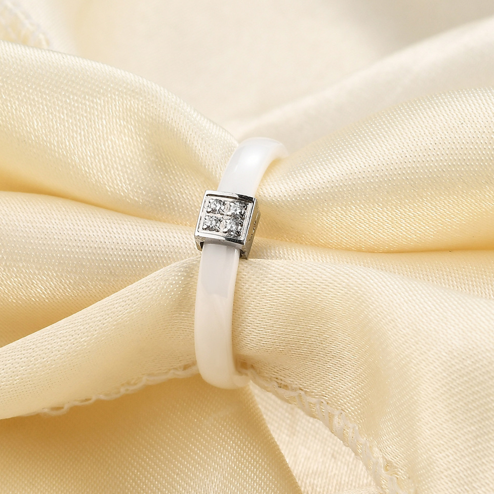 ceramics Material Simple Style Geometric Ceramics Plating Women's Rings