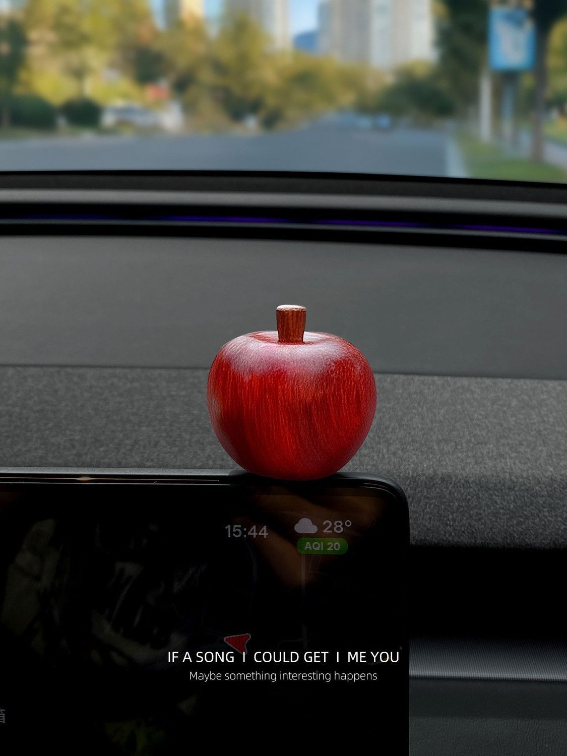 Car Ornament [Cast a Magic Spell for a Safe Journey] Screen Center Console Decorative Interior Accessory