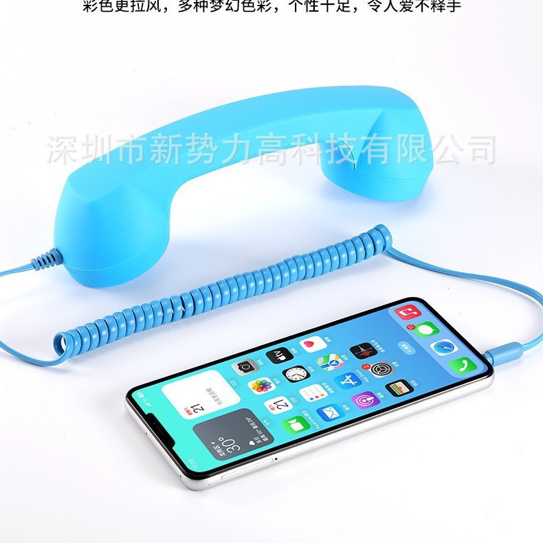 厂家低价直销 创意手机听筒 复古座机外接手柄式电话耳机 通用