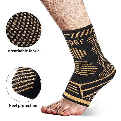 Summer New Wholesale Copper Fiber Sports Ankle Socks Nylon Knit Ankle Breathable Copper Ion Ankle Sports Socks
