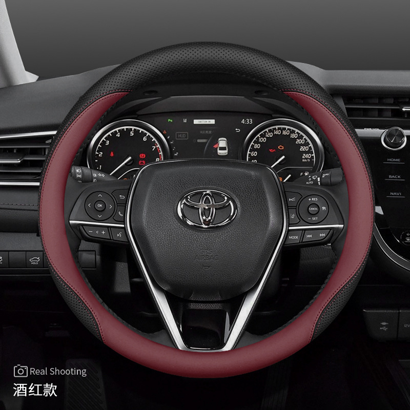 RAV4 Highlander Camry – Toyota Steering wheel - toyota-black-wine-red-slip-on-ultra-thin