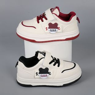 Girls' board shoes wholesale 2025 spring and autumn boys leather sneaker 3-12 years old children's breathable non-slip casual shoes