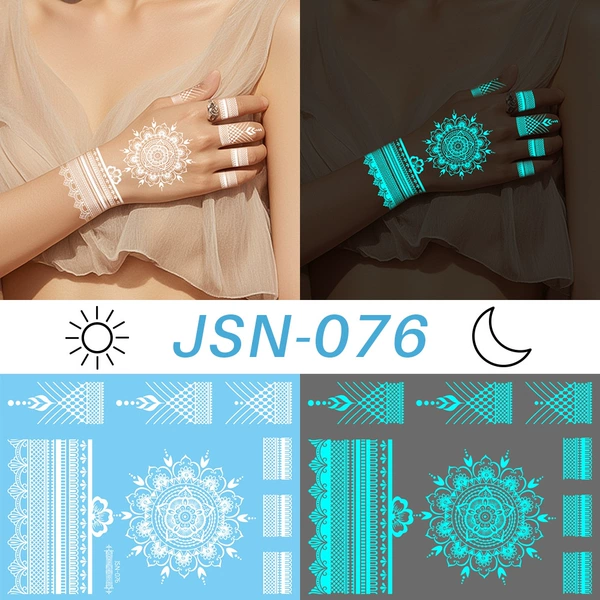 JSN-076 (Stars and Moon Luminous Tattoo Sticker)