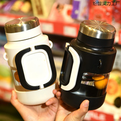 トンタンガラス製ウォーターカップ、男性用、夏用、大容量、耐熱、断熱、携帯用、大型、お茶用カップ、オフィス用、ハンドル付き