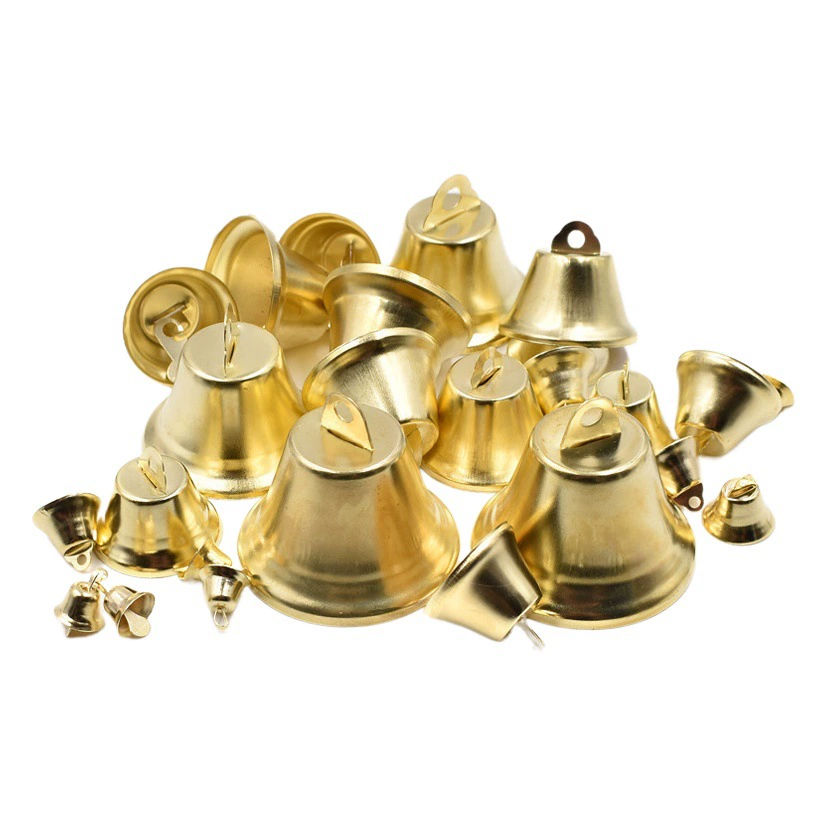 Оптовая Продажа с фабрики 10-50 мм Золотой открывающий Рог Колокольчик Рождественские украшения маленький колокольчик ветровой колокольчик DIY аксессуары оптом