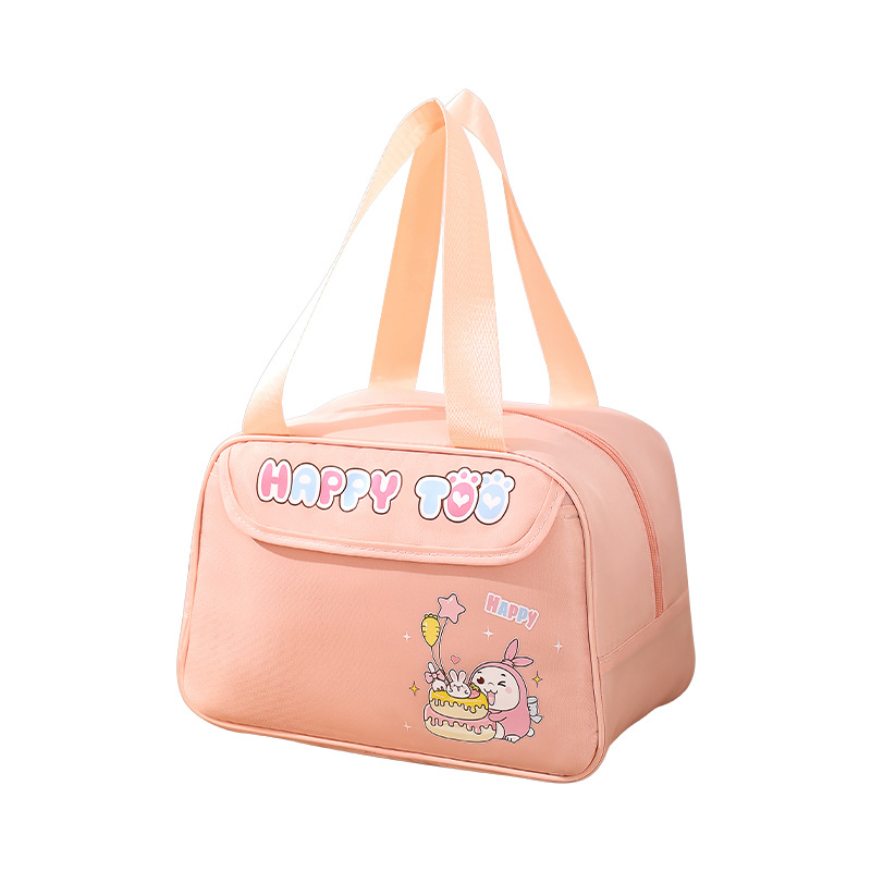 Runhui Vitality Cartoon Paquete de comida semicircular Paquete de comida para estudiantes Paquete de hielo de picnic Bolsa de almuerzo para ir a trabajar con comida Bolsa de almuerzo con aislamiento