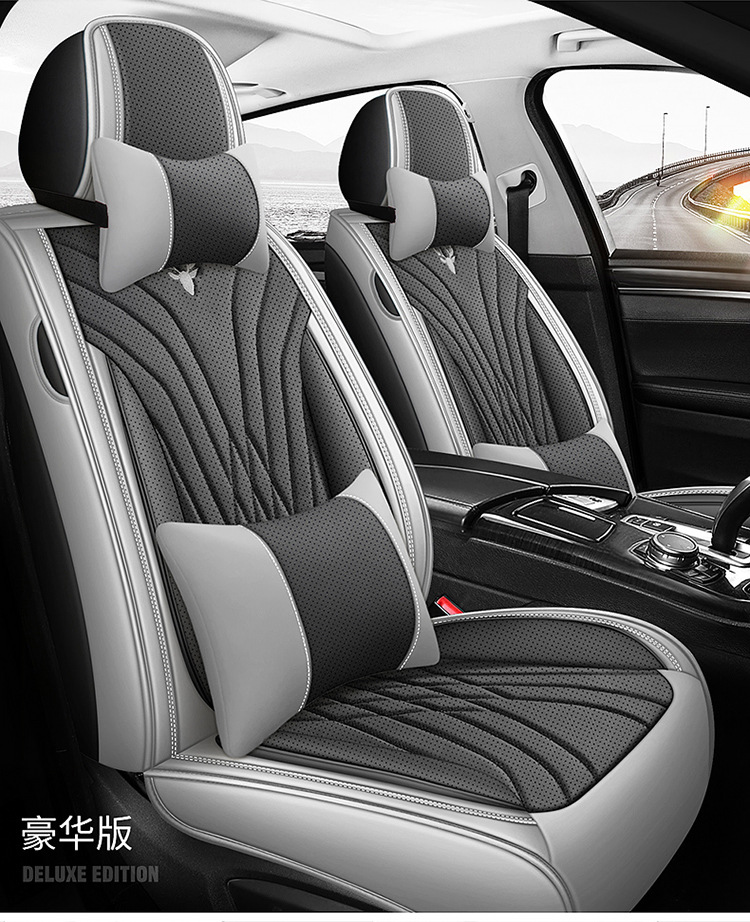 Wholesale Autumn Full-Coverage Car Seat Covers High-End Perforated Leather Car Seat Covers Four-Season Cushions