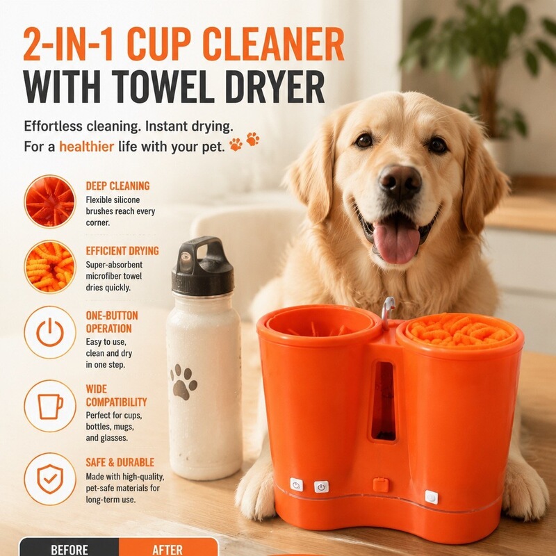 Pet Electric Three-in-One Foot Washing Cup for Cats and Dogs, Dog Foot Care Washing Machine, Cat Paw Cleaning Foot Washing Bucket Pet Electric Three-in-One Foot Washing Cup for Cats and Dogs, Dog Foot Care Washing Machine, Cat Paw Cleaning Foot Washing Bucket