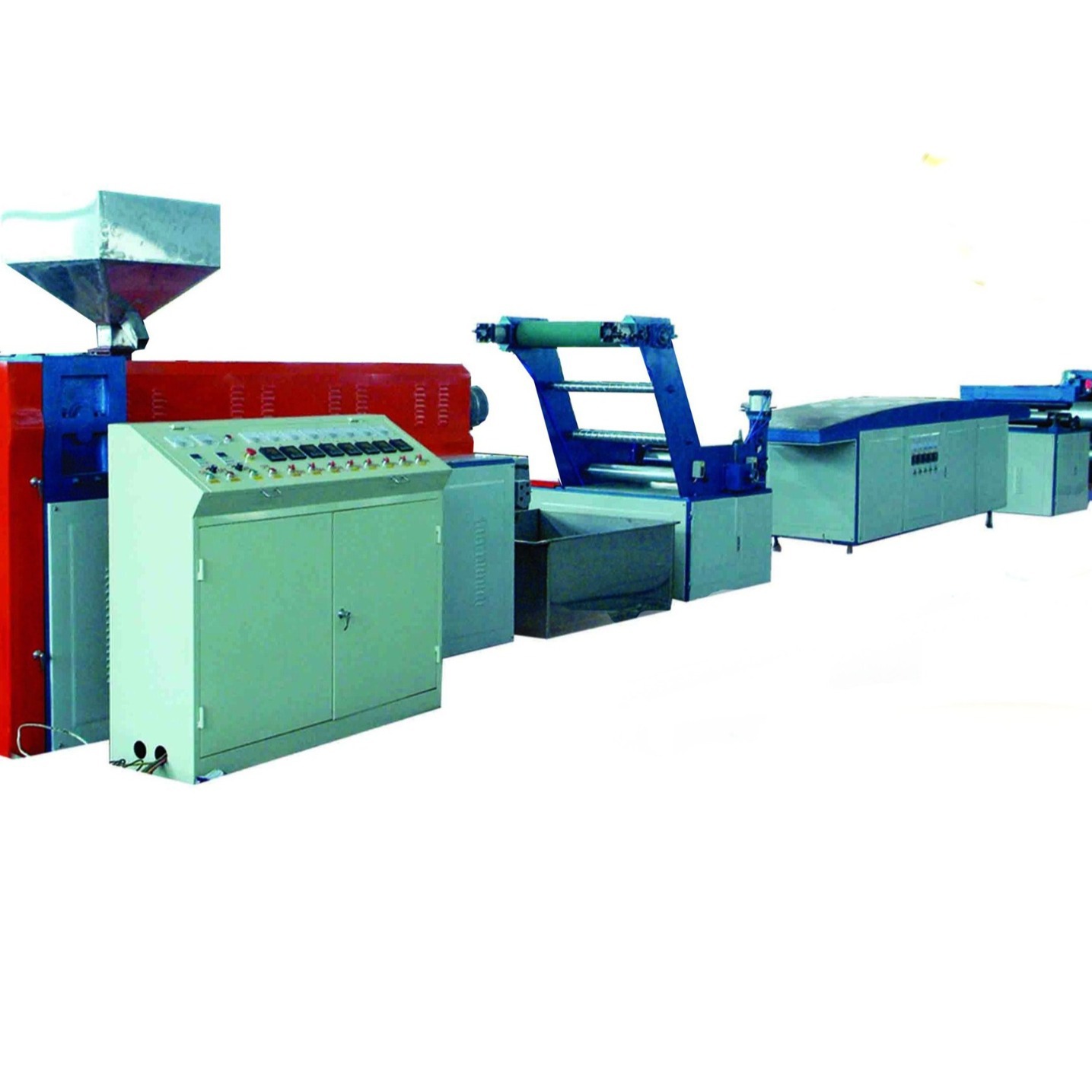 PP开网捆草绳拉丝机  网状撕裂膜捆扎绳拉丝机 塑料拉丝机