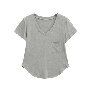 t恤女v领