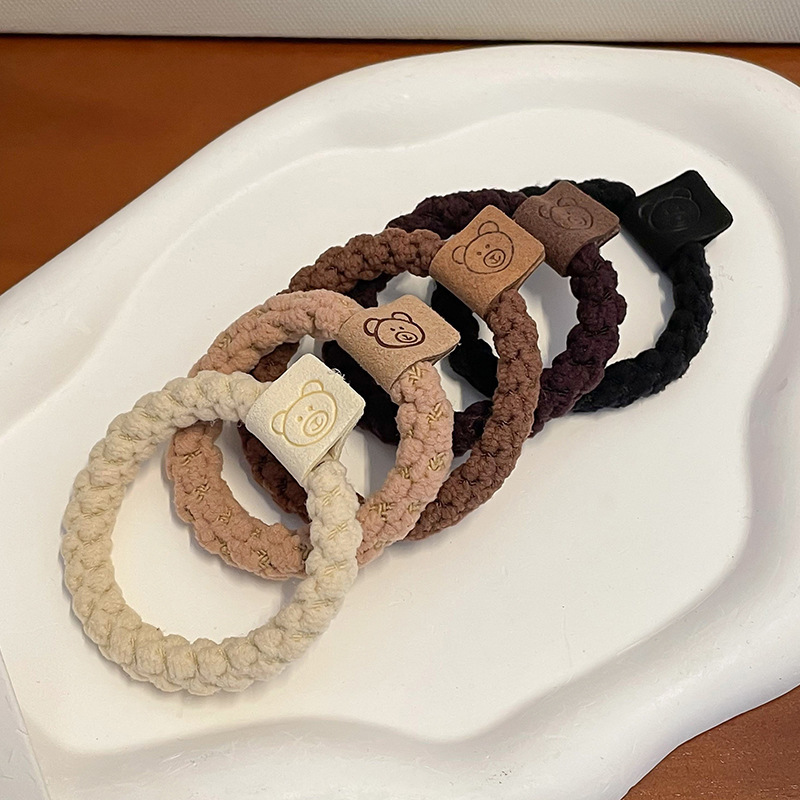 Banda de goma para mujer después de atar la cabeza, cabeza alta, cola de caballo, cuerda de pelo, temperamento, cuerda de cabeza, alta elasticidad, goma elástica duradera, simple nuevo anillo para el cabello