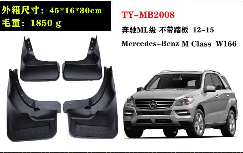 Manufacturer's In-Stock 21 Models of Mercedes Eqc Car Parts, 05-15 Models of Ml350 300 Tire Mudguards, Cross-Border
