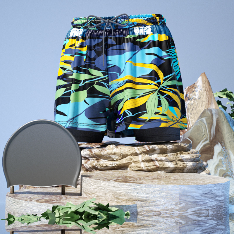 3 색 잎 2 피스 세트