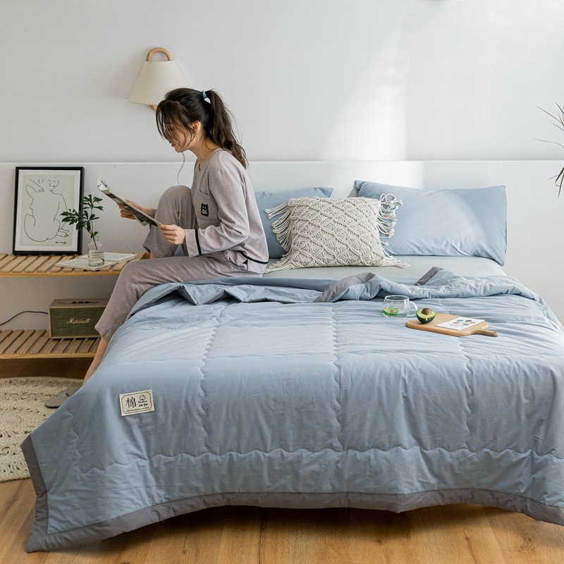 100%Cotton Washed Cotton Summer Quilt Class Aide And Outside100%Cotton Summer Cooling Quilt100%Cotton Air Conditioning Quilt Core Machine Washable Quilt