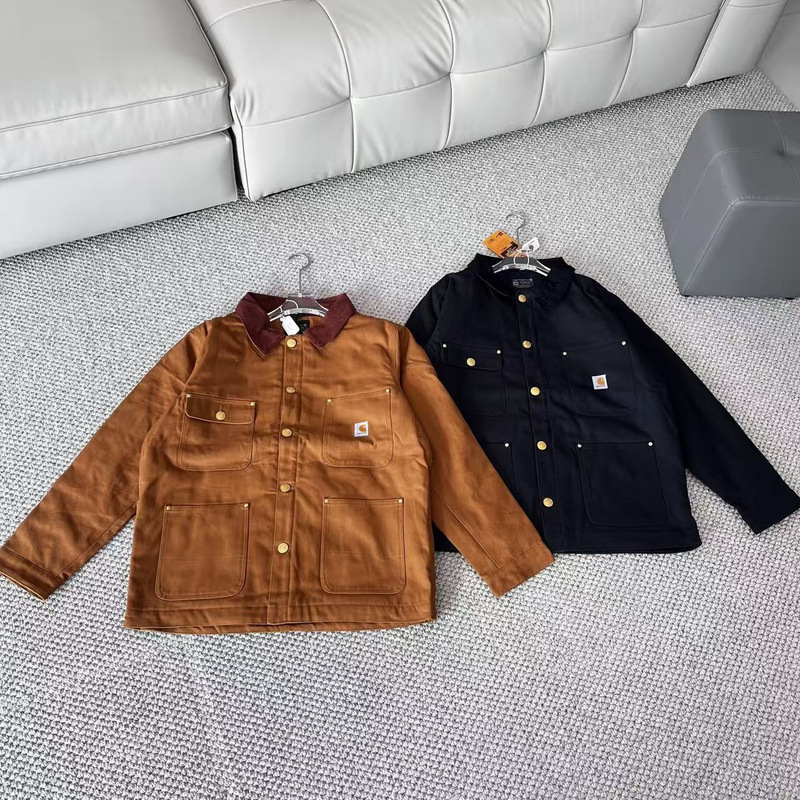 Heavyweight Car Michigan C01 Washed Distressed Frayed Hunting Jacket Barn Style Canvas Work Jacket for Men