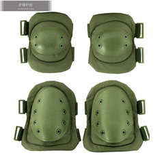 跨境黑鷹護具戶外CS護膝護肘運動騎行防護套裝戰術護具軍迷野戰