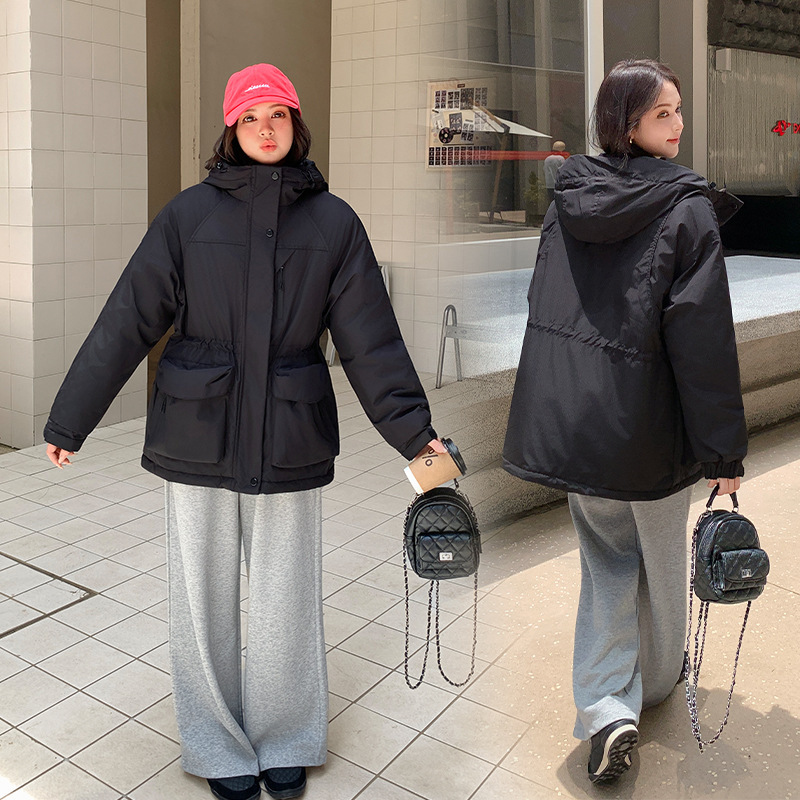 Herramientas de asalto chaqueta con capuz 2025, otoño y invierno nuevo estilo de alta sensación relajado abrigo de moda casual caliente