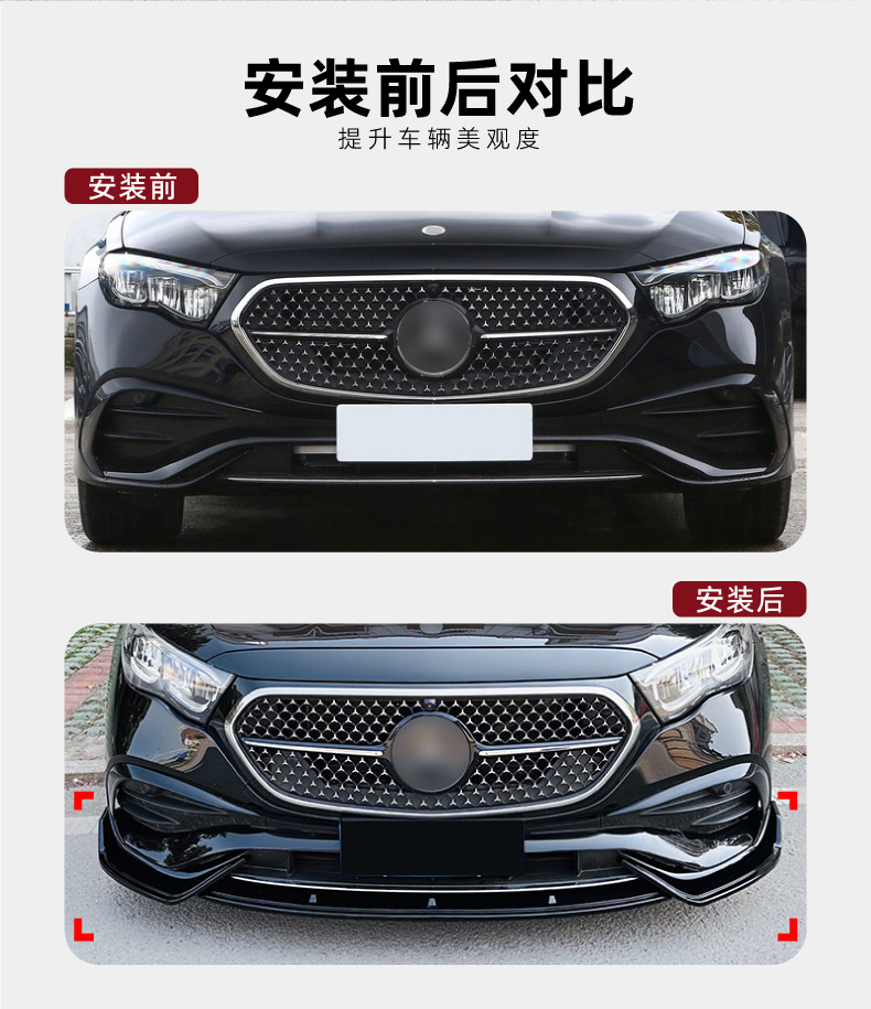Suitable for Mercedes-Benz E-Class W214 E260 E300 2024+ Sports Version Front Lip Front Spoiler Exterior Modification Accessories