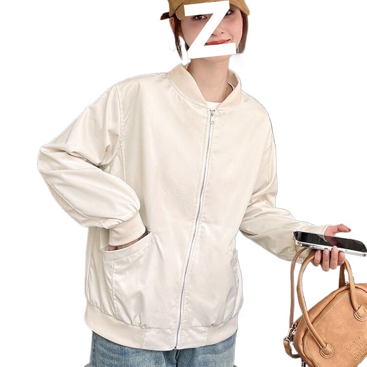 棒球服外套女2025春秋款韩系宽松百搭休闲长袖小个子洋气短款夹克|undefined