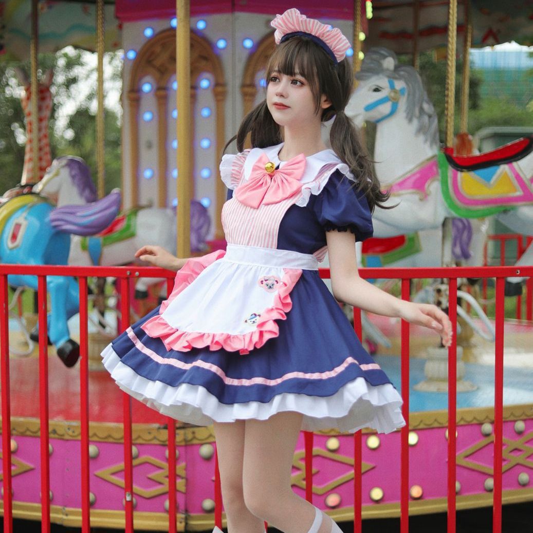 Cafe Maid Outfit Cosplay Princess Dress Little Dress Women's Cosplay Party Uniform Plus Size