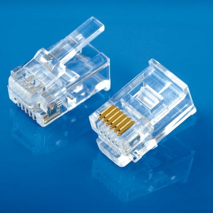 厂家供应XLEP品牌长度16mm6P6C特殊加长型RJ12水晶头