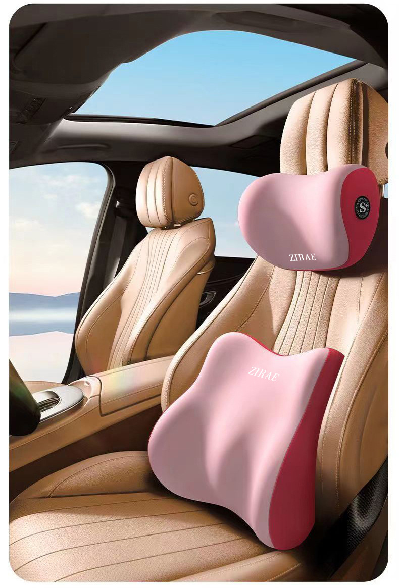 Car Headrest Lumbar Support Pillow Seat Cushion Neck Pillow Lumbar Support Car Backrest Cushion
