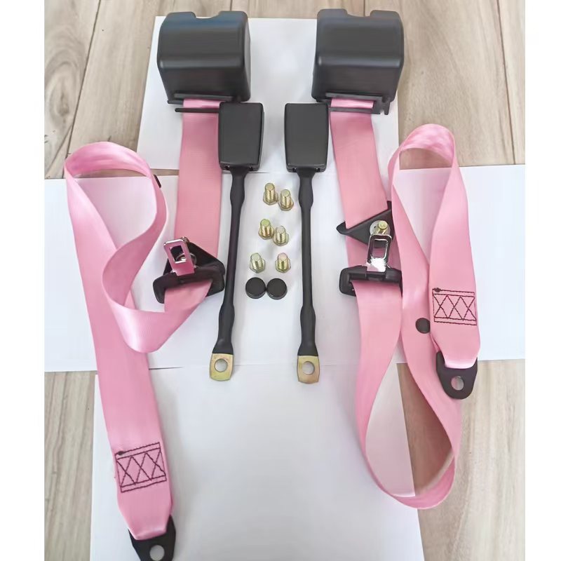 PTK3 안전벨트 핑크(릴 2개 + 30cm 강철 와이어 베이스 2개 + 상자에 나사 8개)