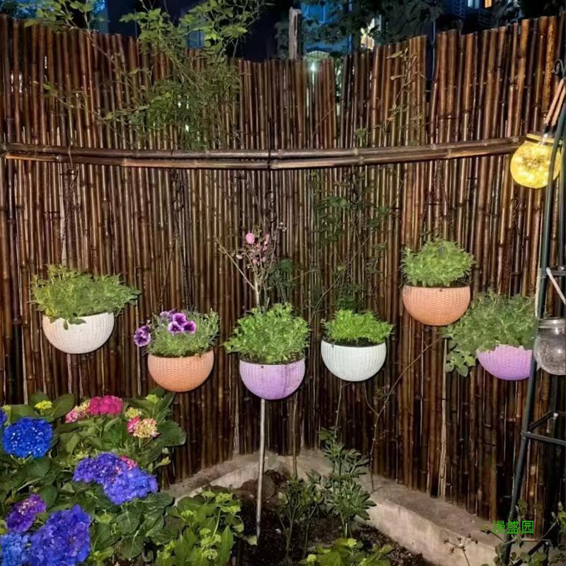 Jardín bambú al aire libre barrera corrosiva decoración cerca de bambú