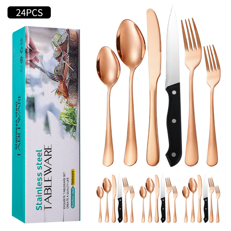 Caja verde 1010 principal 5 cuchillo de carne rosa (24 piezas)