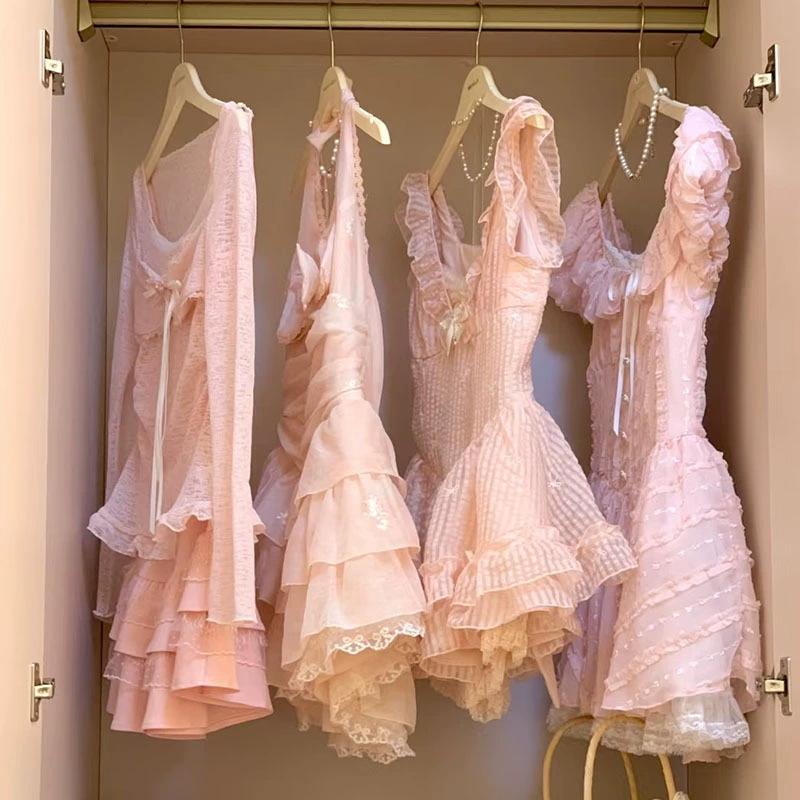 2025 лето новое декада женское сладкое уменьшенное возрастное платье светлый цвет высокого уровня женское платье оптовая поставка