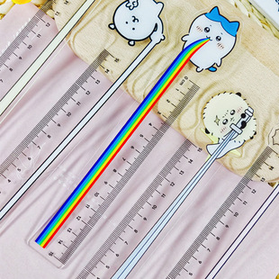 [Cartoon Creative Acrylic Ruler] School Supplies Hd Printed Two-Dimensional Peripheral Products Campus Can D