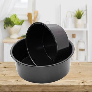 Non-stick chiffon cake mold 4 inch anode round fixed bottom black aluminum alloy cake embryo baking tool