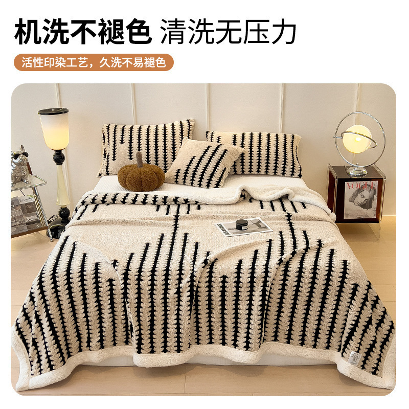 Leche mantas de lana gruesa mantas de invierno mantas de lana de coral sábanas de cama cama de oficina siesta sábanas