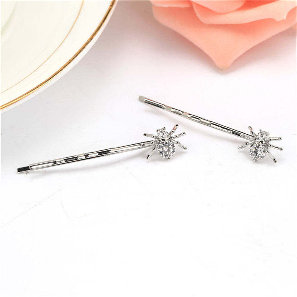 Schattige een-woord clip dames haaraccessoires, kinderlijk grappige spinnen haarspeld kinder haarspeld paar accessoires_voghion.com
