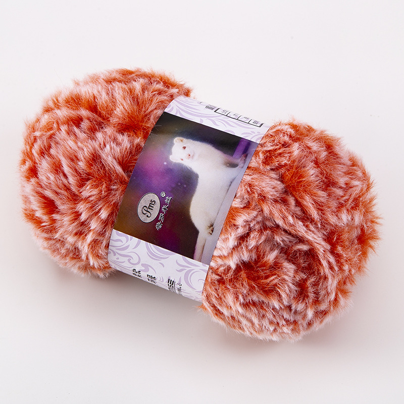 Imitación de visón terciopelo grueso lana tejida a mano DIY Imitación Piel terciopelo visón terciopelo sombrero bufanda manta hilo al por mayor