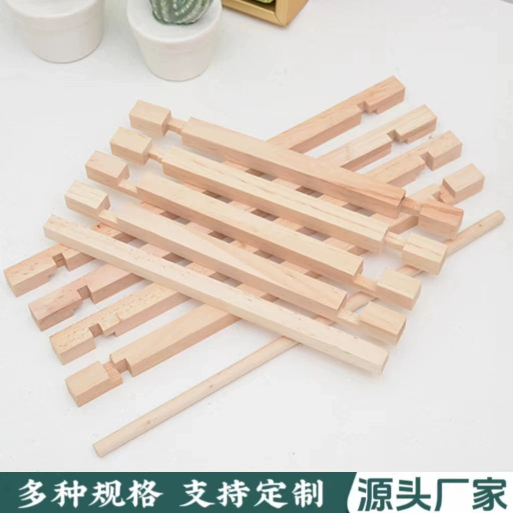 Индивидуальные маленькие деревянные полоски из цельного дерева с прорезями, деревянные палочки, материалы для архитектурных моделей ручной работы своими руками, изделия из дерева, деревянные провода