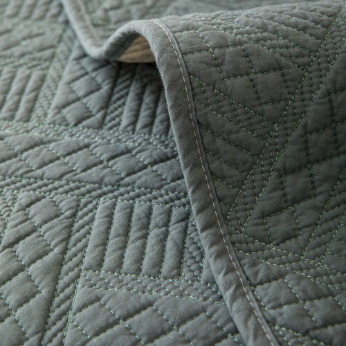 四季通用绗缝水洗格调沙发垫 现代简约纯色布艺沙发坐垫巾罩批发