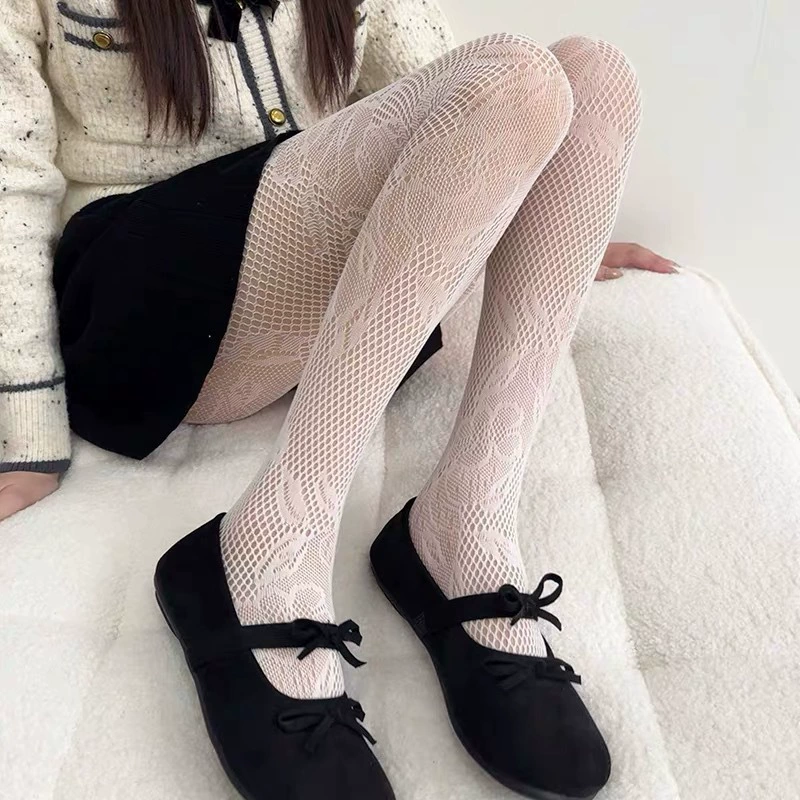 Summer Retro Tights (Women) — Lace Fishnet, One Size, Multiple Patterns