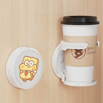Holder for Home Living Room Folding: Car cup holder/beverage holder - white-beer-belly-sponge