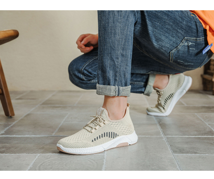 Scarpe da ginnastica da passeggio da uomo in tessuto leggero, facile da pulire, comode scarpe da ginnastica_voghion.com