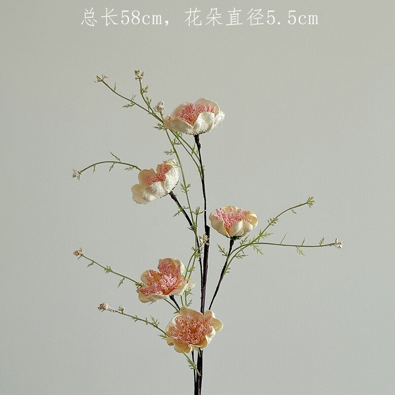 粉蝶花仿真花客厅插花装饰摆件逼真假花摆设高级感轻奢客厅玄关|undefined