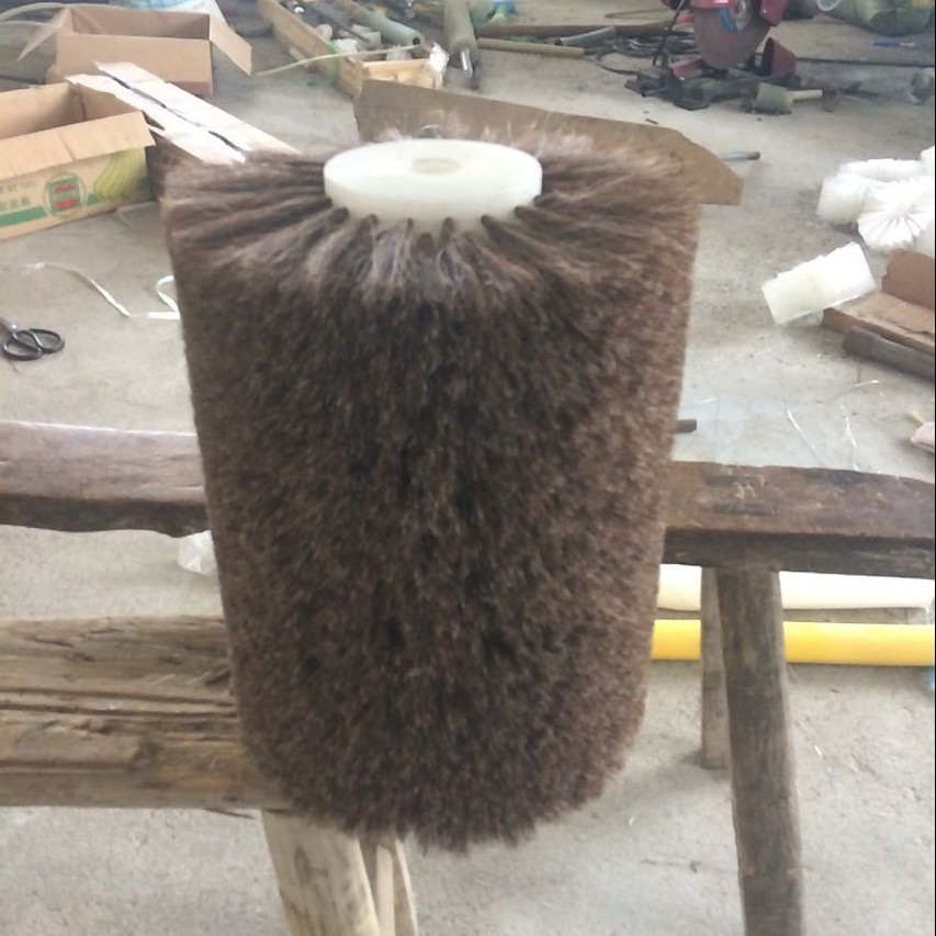 安徽厂家支持定 马毛毛刷辊 猪鬃毛毛刷辊 工业机械抛光毛刷辊