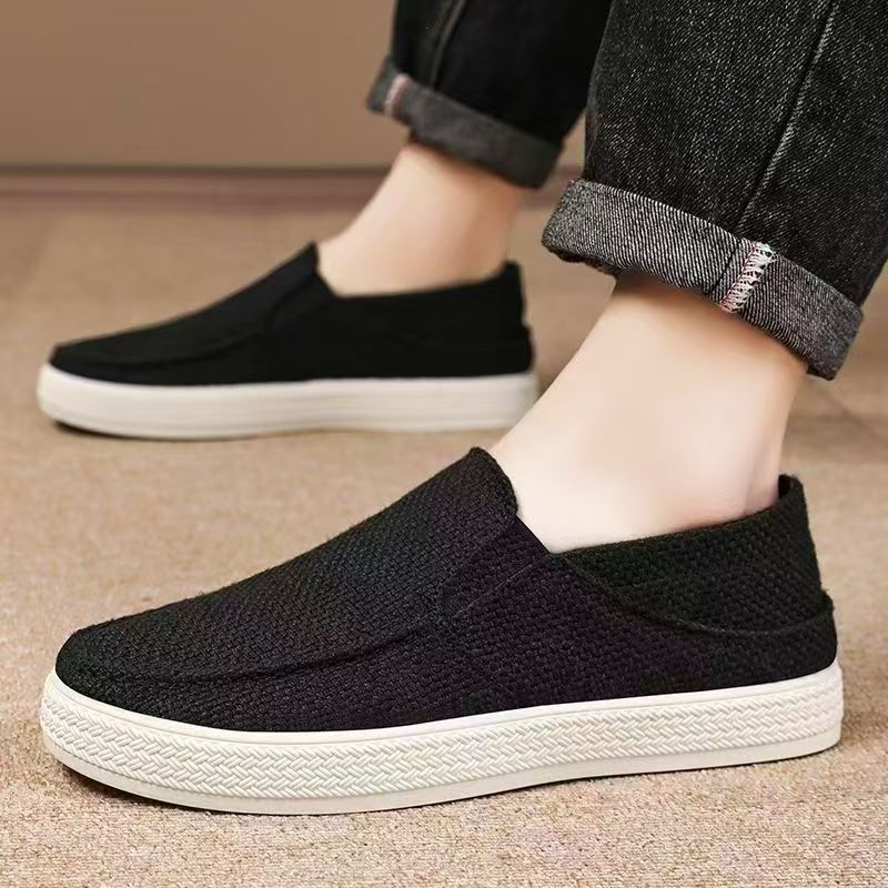 2026 verano nuevos zapatos de hombre zapatos de tela transpirables zapatos casuales zapatos de lino zapatos de hombre zapatos de trabajo planos image 4