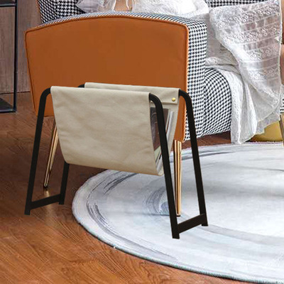 金属铁艺黑色北欧创意家居小书架定制简易皮质储置物懒人收纳批发|ms