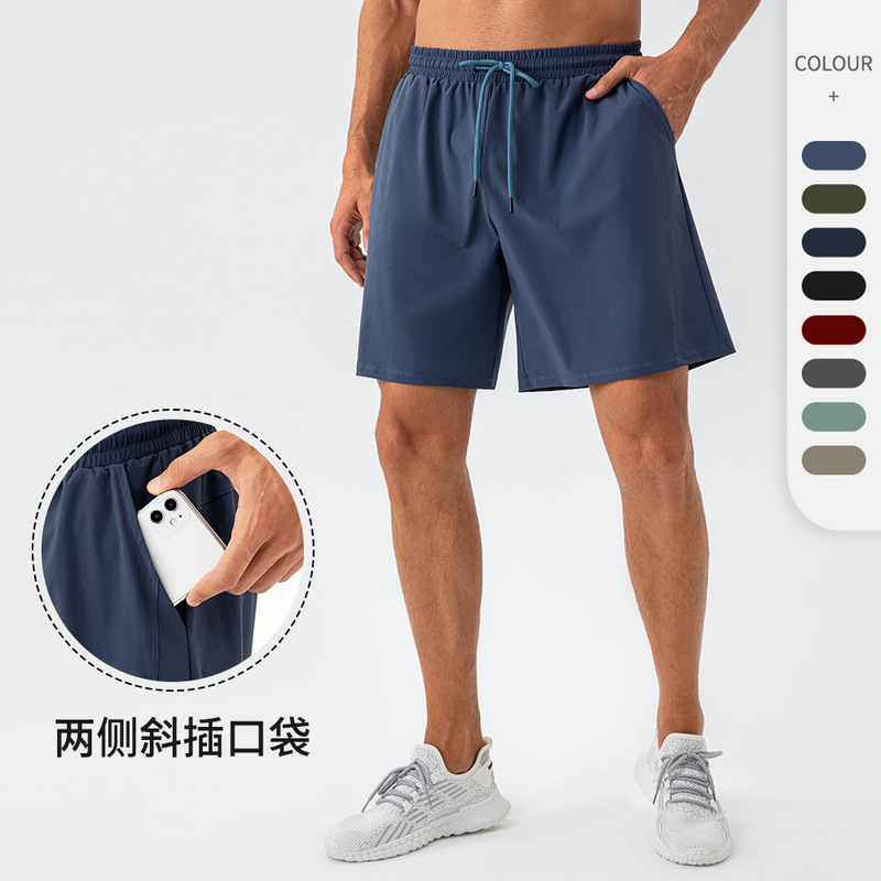 Men's Summer Quick-Drying Breathable Sports Shorts Loose Stripesd Outdoor Running Training Fitness Five-Point Pants 31420