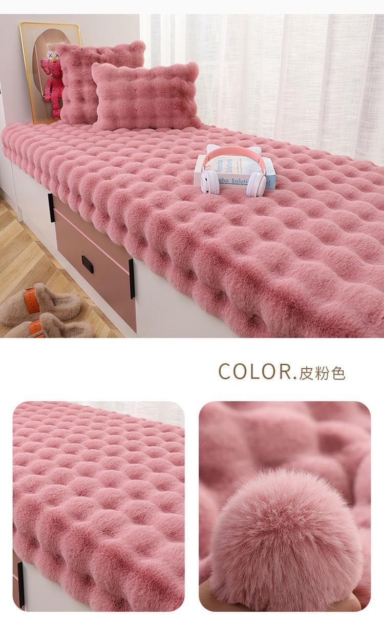 New Chinese-Style Large Red Chair Cushion, Faux Cashmere Door Mat, High-End Blue Carpet for Living Room Decoration and Grand Opening