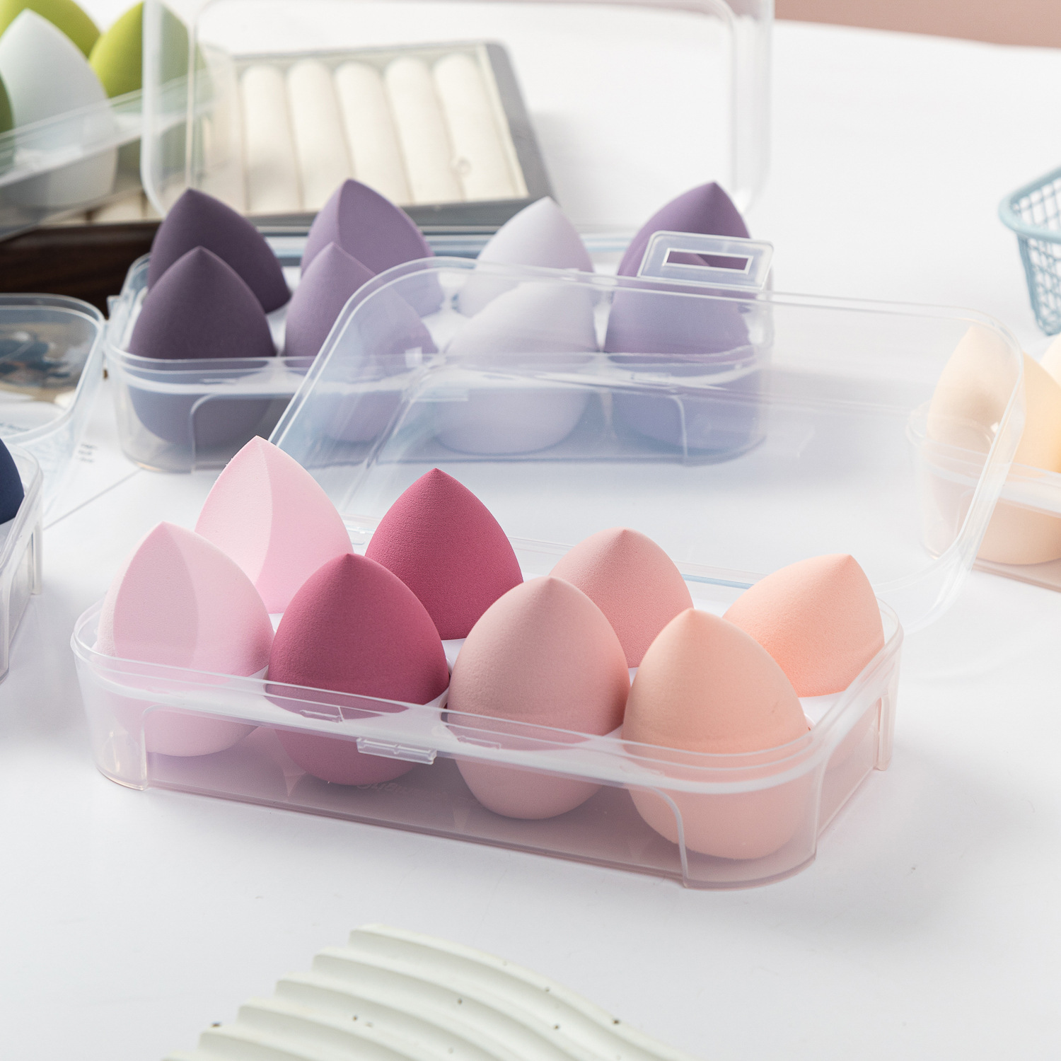 Set de esponjas de belleza transfronterizas, esponja de maquillaje flotante sin látex, esponja tipo cojín, no absorbe polvo, de doble uso para aplicación en seco y húmedo. image 15