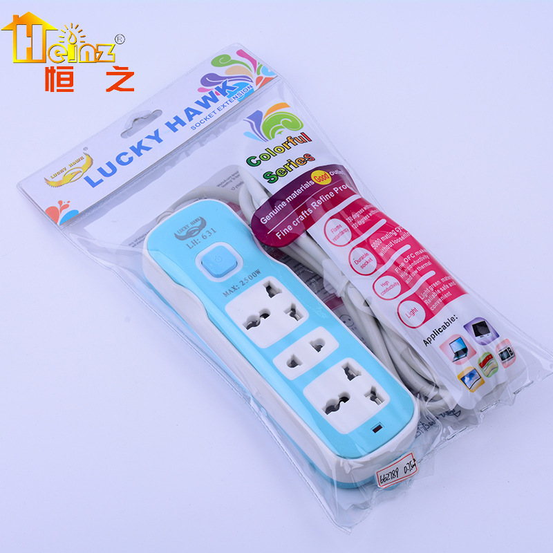 Nuevo tipo de enchufe en lenguaje extranjero multicolor interruptor general práctico casero de alta potencia conector de conector